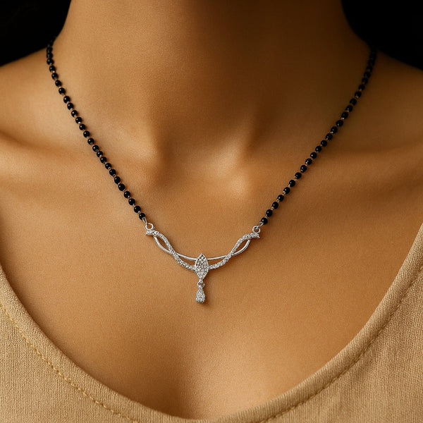 Zarkan 925 Silver Minimal Mangalsutra