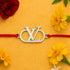 Zarkan Love Precious Silver Rakhi With Roli Chawal