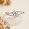 Wave Minimal Solitaire Sterling Silver Ring