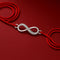 Zarkan Infinity Love Precious Silver Rakhi With Roli Chawal