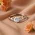 Minimal Pure Silver Solitaire Ring
