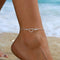 Hallmark Silver Pearl Heart Anklet For Women