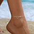 Hallmark Silver Pearl Heart Anklet For Women