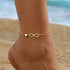Hallmark Silver Minimalist Infinity Love Gold Plated Anklet For Women