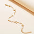 Hallmark Silver Fashionable Butterfly & Pearl Design Gold Plated Anklet For Women