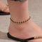 Hallmark Silver Round Ball Decor Gold Plated Anklet Best For Gifting