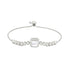 Zarkan Classic Solitaire Silver Bracelet
