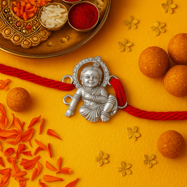 Hallmark Silver Krishna Ji Rakhi