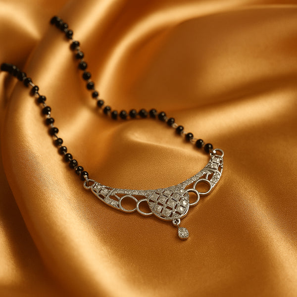 Zarkan 925 Silver Water Drop Mangalsutra