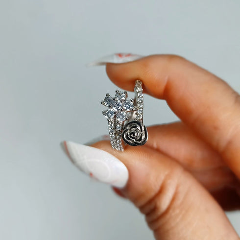 Zarkan Ravishing Rose Silver Ring