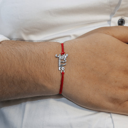Zarkan Precious Silver Rakhi for Bhai With Roli Chawal