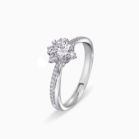 Hallmarked Silver Sparkle Of Love Ring