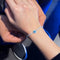Hallmark Silver Charming Blue Heart Bracelet