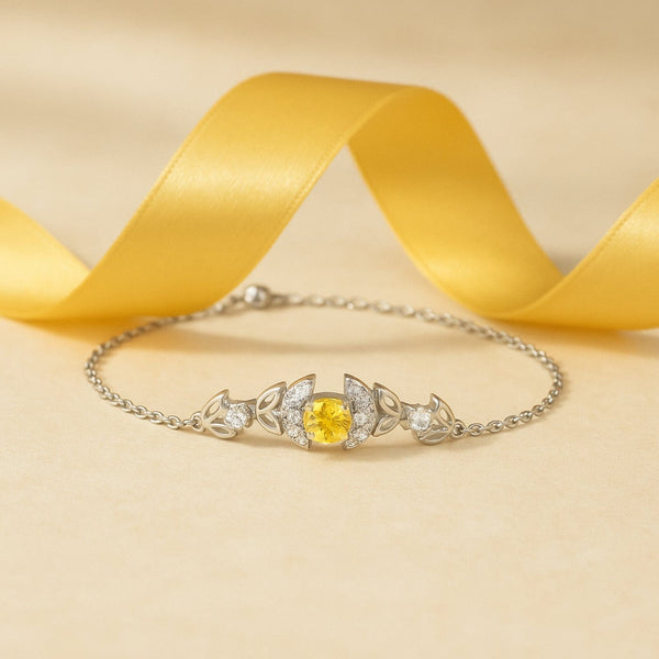 Zarkan Yellow Bits of Bloom Silver Bracelet