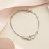 925 Silver Double Trouble Heart Bracelet with Link Chain