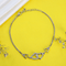 Zarkan 925 Silver Heart Link Star Charm Bracelet