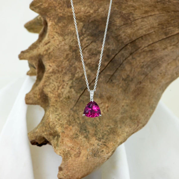 Hallmark Silver Pink Prism Pendant