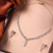Hallmark Silver American Diamond Eden's Garden Flower Jewelry Set
