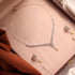 Hallmark Silver American Diamond Golden Glow Jewelry Set