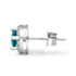 Zarkan Blue Delight Dot Silver Jewelry Set