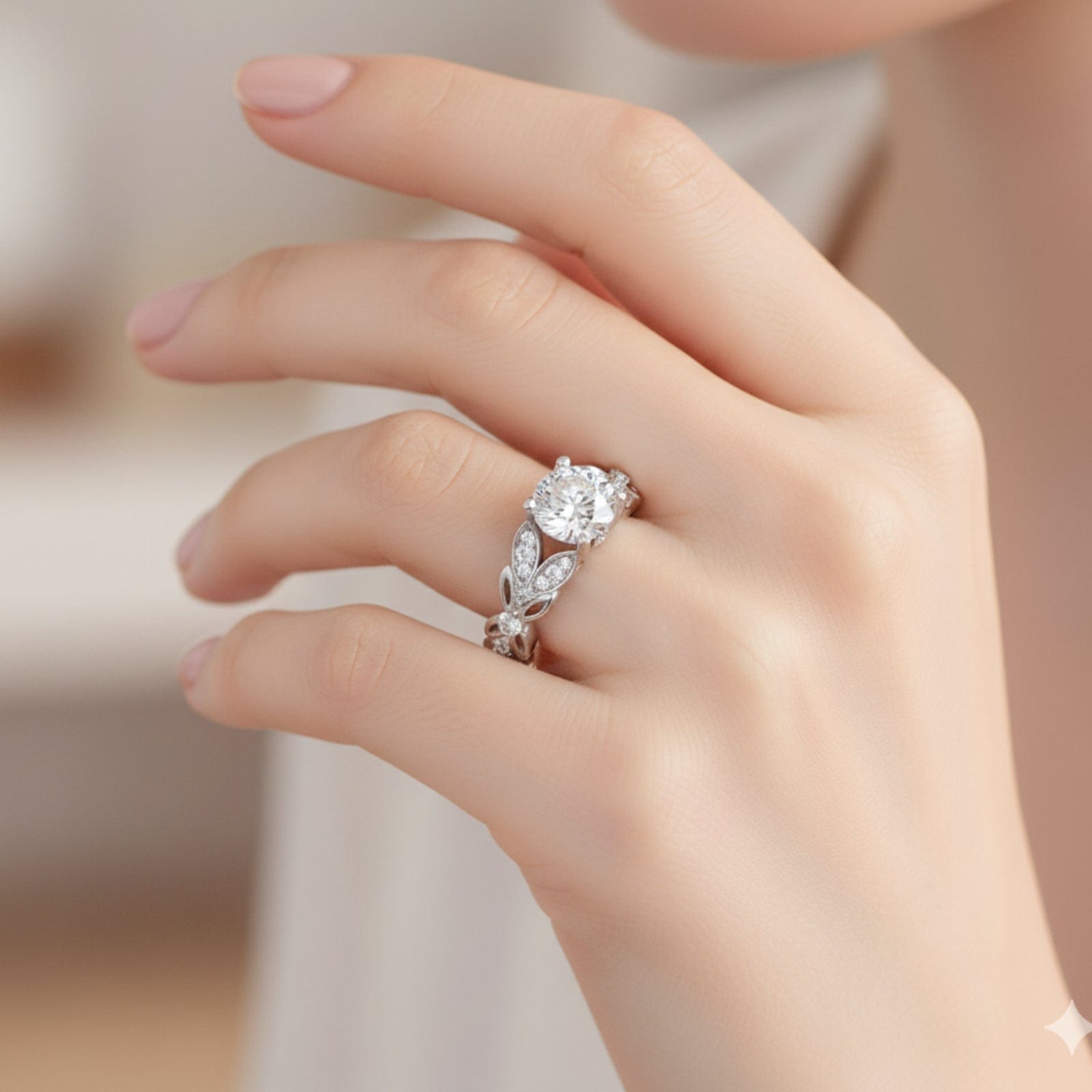 Hallmark Silver Princes White Crown Sterling Ring