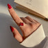 Hallmark Silver Blazing Red Heart Ring