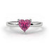 Zarkan Pink Heart Silver Ring