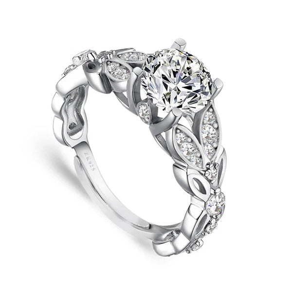 Zarkan Princes White Crown 925 Pure Sterling Silver Ring