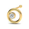 0.03 carats Diamond Nose Screw 18k Gold IGI Certification