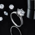 2 Carat Moissanite Diamond 925 Silver Minimal Solitaire Ring for women -  Free Size