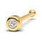 0.005 carats Diamond Nose Screw 18k Gold IGI Certification