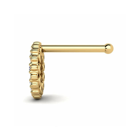 0.055 carats Diamond Nose Screw 18k Gold IGI Certification