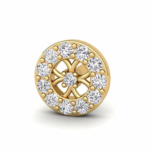 0.06 carats Diamond Nose Screw 18k Gold IGI Certification