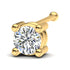 0.1 carats Diamond Nose Screw 18k Gold IGI Certification