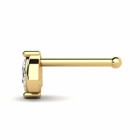 0.022 carats Diamond Nose Screw 18k Gold IGI Certification