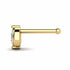 0.022 carats Diamond Nose Screw 18k Gold IGI Certification