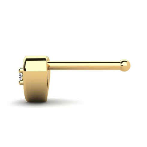 0.008 carats Diamond Nose Screw 18k Gold IGI Certification