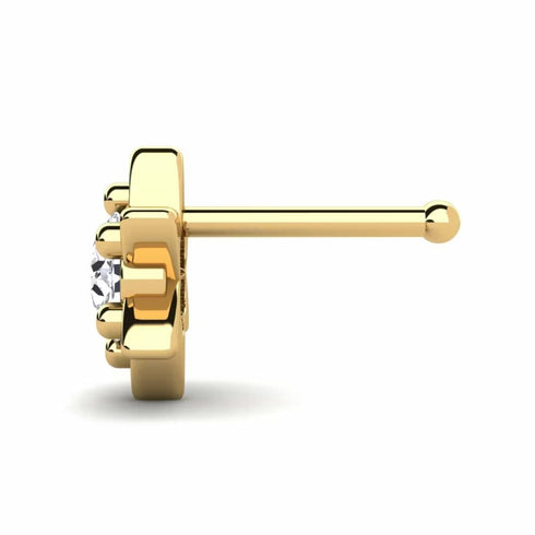 0.1 carats Diamond Nose Screw 18k Gold IGI Certification