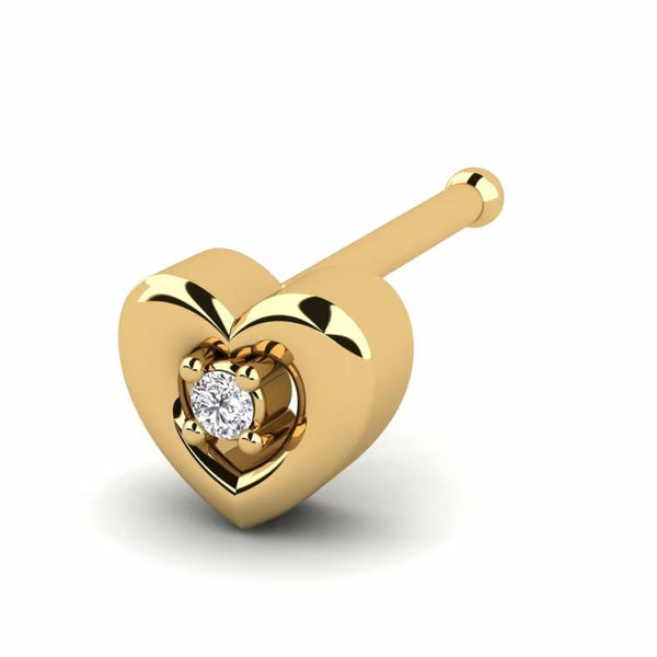 0.008 carats Diamond Nose Screw 18k Gold IGI Certification