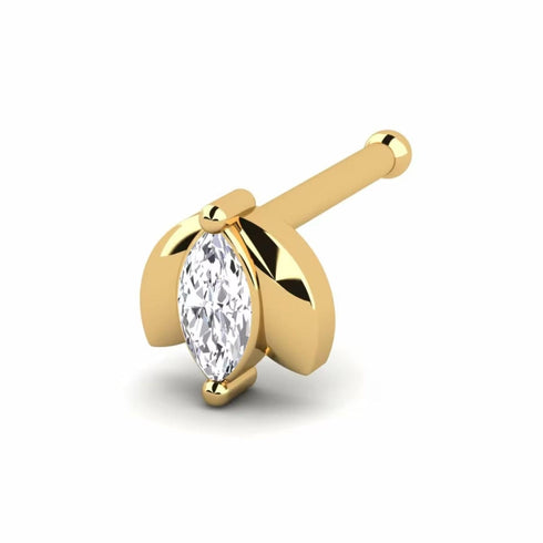 0.022 carats Diamond Nose Screw 18k Gold IGI Certification