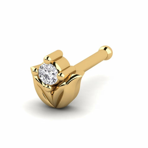 0.01 carats Diamond Nose Screw 18k Gold IGI Certification