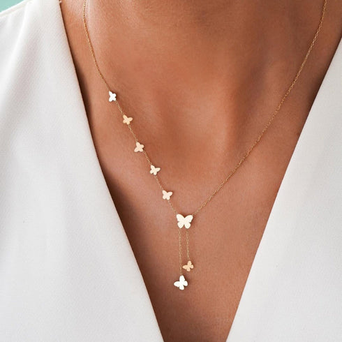 Hallmark Silver Charming Butterfly Necklace