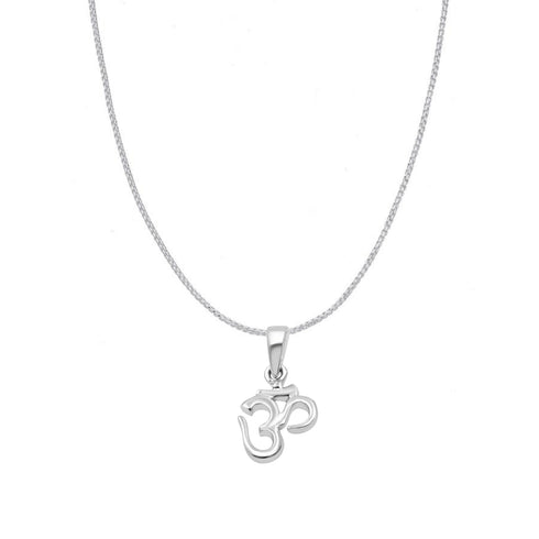 Zarkan 925 Silver OM Pendant With Chain