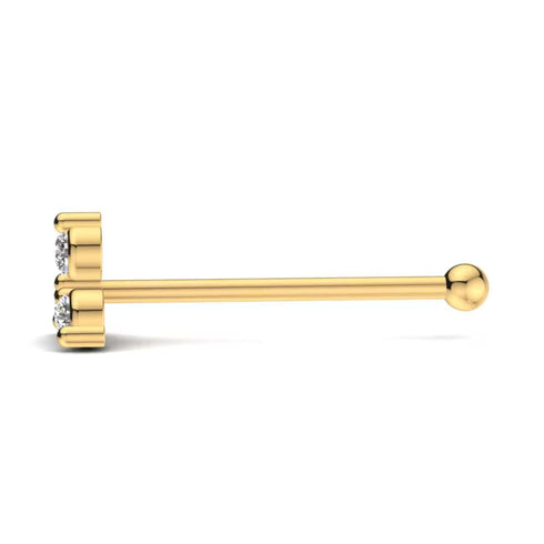 0.024 carats Diamond Nose Screw 18k Gold IGI Certification