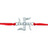 Zarkan Pure Silver 925 Swastik Rakhi With Roli Chawal