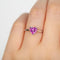 Zarkan Pink Heart Silver Ring