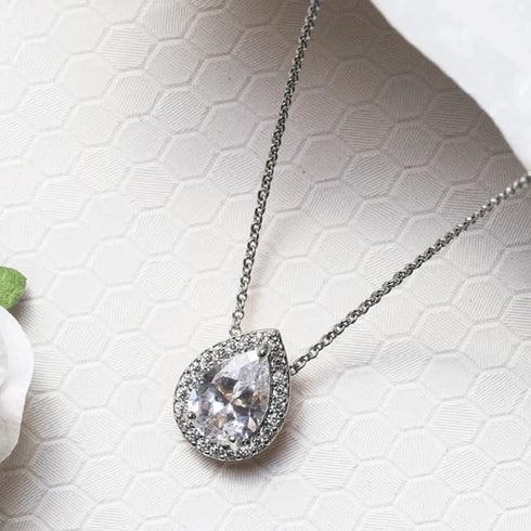 Zarkan Water Drop Silver Pendant