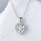 Zarkan 925 Silver Classic Heart Pendant With Link Chain