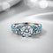 Zarkan Princes Blue Crown 925 Pure Silver Ring