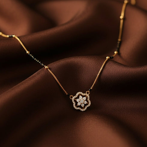 Hallmark Silver Aaradhya Gold Plated Mangalsutra